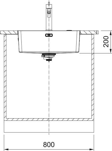FRANKE Edelstahlbecken MYX 210-55 Edelstahl Handbedienung  127.0658.062