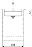 FRANKE Becken BXX Pro 210/110-50 Edelstahl Druckknopf Edelstahl 127.0747.099