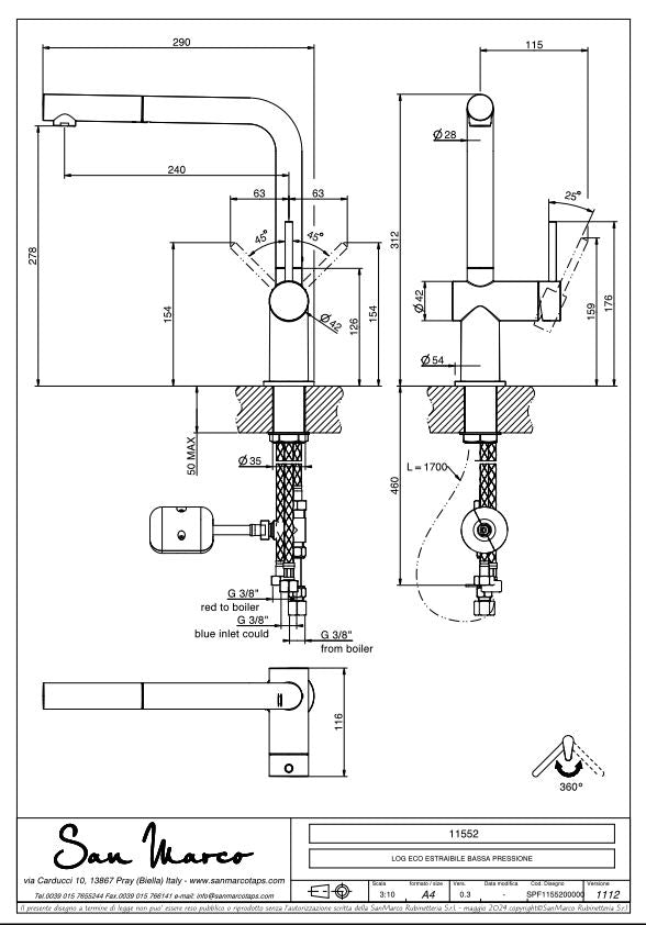 SYSTEMCERAM Armatur Sila heraus. Ausl. Chrom ND 10004