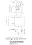 SYSTEMCERAM Einbauspüle Juna 75 Be. Re. Alu 76 inkl. Excenterbetätigung, für 50 cm Schrankbreite, Einbauspüle Auflage Becken rechts 50120276