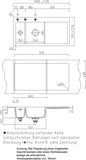 SYSTEMCERAM Einbauspüle Mera 100 Be. Li. Eibe 56 inkl. Excenterbetätigung, für 60 cm Schrankbreite, Einbauspüle Auflage Becken links 50770256