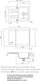 SYSTEMCERAM Einbauspüle Genea 75 Magnolie 10 inkl. Excenterbetätigung, für 50 cm Schrankbreite, reversibel einsetzbar, Einbauspüle Auflage reversibel 50900210