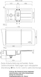 SYSTEMCERAM Einbauspüle Genea 100 Titan 78 inkl. Excenterbetätigung, für 60 cm Schrankbreite, Einbauspüle Auflage reversibel 50920278
