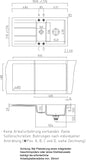SYSTEMCERAM Einbauspüle Genea 100 Titan 78 inkl. Excenterbetätigung, für 60 cm Schrankbreite, Einbauspüle Auflage reversibel 50920278