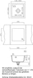 SYSTEMCERAM Einbauspüle Mera 40 U/g Eibe 56 inkl. Handbetätigung, für 50 cm Schrankbreite, Spüle zum Unterbau mit geschliffener Oberseite Unterbau keine Beckenlage 54560156