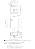 SYSTEMCERAM Einbauspüle Mera 51 F Alu 76 inkl. Handbetätigung, für 50 cm Schrankbreite, Spüle zum flächenbündigen Einbau, inkl. 4 x Eckradien R 10 Auflage keine Beckenlage 55010176