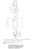 SYSTEMCERAM Einbauspüle Mera 24 F Lava 80 inkl. Handbetätigung, für 30 cm Schrankbreite, Spüle zum flächenbündigen Einbau, inkl. 4 x Eckradien R 10 Auflage keine Beckenlage 55460180
