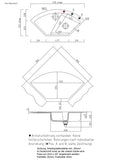 SYSTEMCERAM Einbauspüle Mera Eck F Alu 76 inkl. Excenterbetätigung, für 90 cm Schrankbreite, Spüle zum flächenbündigen Einbau mit Sinktop Resteausguss Auflage keine Beckenlage 55510276