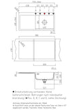 SYSTEMCERAM Einbauspüle Mera 100 SL/F Be. Re. Jasmin 19 inkl. Excenterbetätigung, für 60 cm Schrankbreite, Spüle zum flächenbündigen Einbau, inkl. 4 x Eckradien R 10 Auflage Becken rechts 55640219