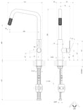 SYSTEMCERAM Armatur Offeo h. Ausl. Schwarz   18733