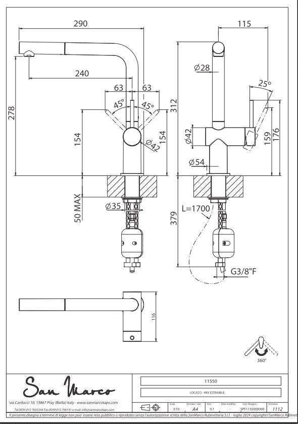 SYSTEMCERAM Armatur Sila heraus. Ausl. Chrom  10002