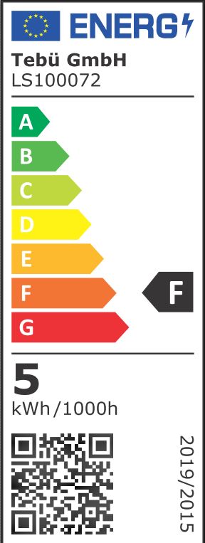 Tebü LED Rechteckleuchten-SET 6034-5_S (2700 - 6500 K) 5er Set