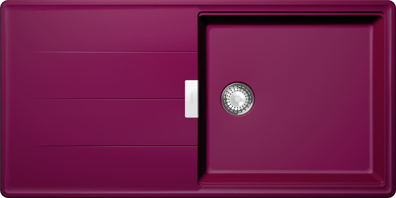 SCHOCK Spüle Auflage Tia D-100L-A Cristadur Berry TIAD100LABRY