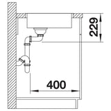 BLANCO ANDANO 180-IF Edelstahl Seidenglanz ohne Ablauffernbedienung ohne Zubehör 522951