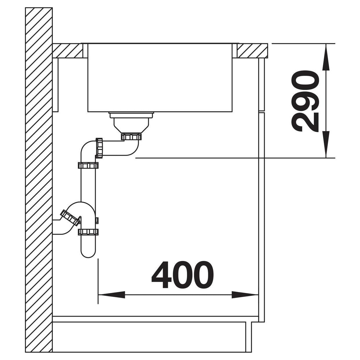 BLANCO ANDANO 340-IF Edelstahl Seidenglanz ohne Ablauffernbedienung 522953