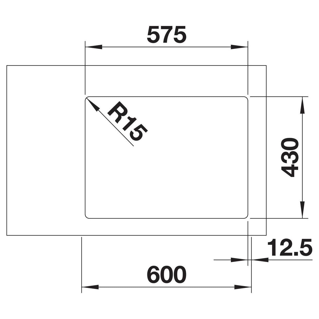 BLANCO ANDANO 340/180-IF Edelstahl Seidenglanz ohne Ablauffernbedienung Hauptbecken links 522975