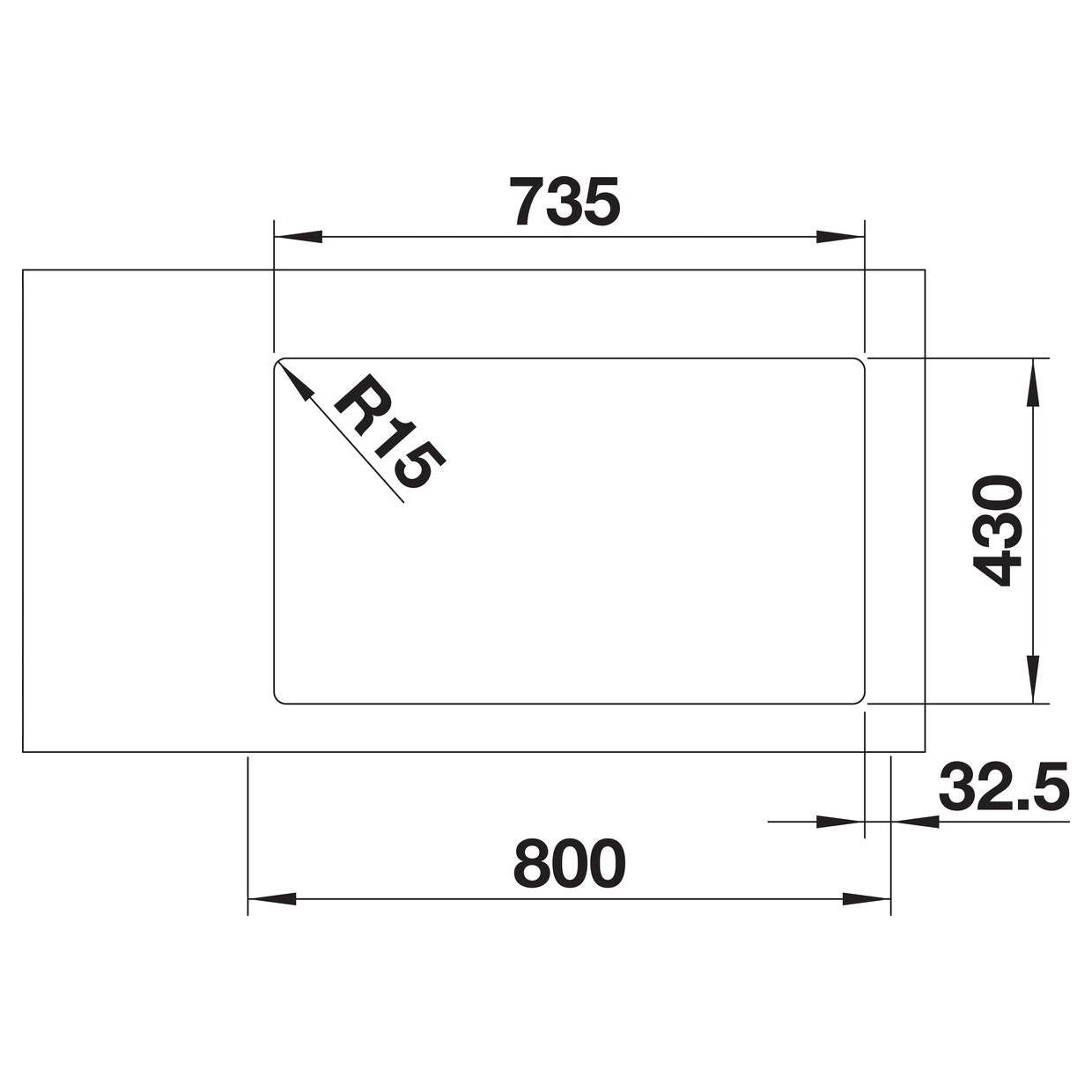 BLANCO ANDANO 340/340-IF Edelstahl Seidenglanz ohne Ablauffernbedienung 522981