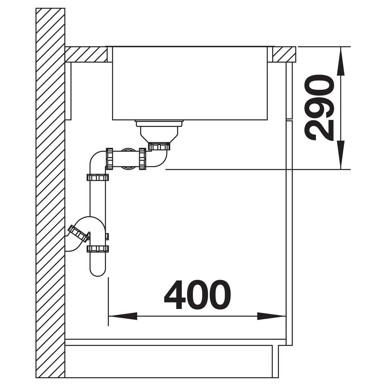 BLANCO ANDANO 340/340-IF Edelstahl Seidenglanz ohne Ablauffernbedienung 522981