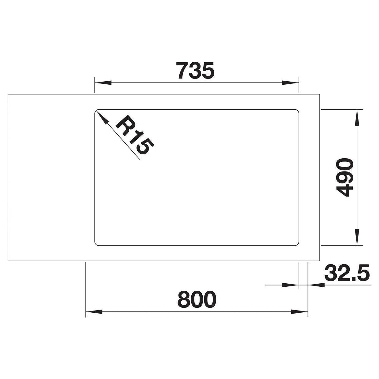 BLANCO ANDANO 340/340-IF/A Edelstahl Seidenglanz mit Ablauffernbedienung 525248
