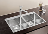 BLANCO ANDANO 340/340-IF/A Edelstahl Seidenglanz mit Ablauffernbedienung 525248