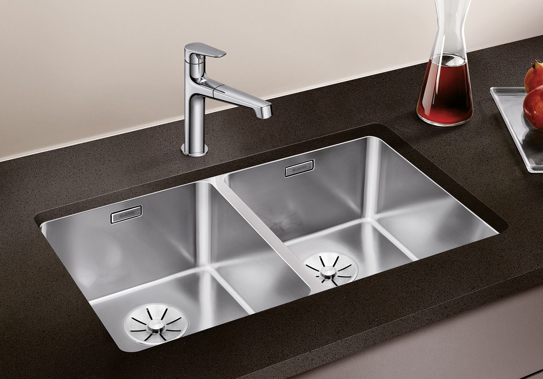 BLANCO ANDANO 340/340-U Edelstahl Seidenglanz ohne Ablauffernbedienung 522983