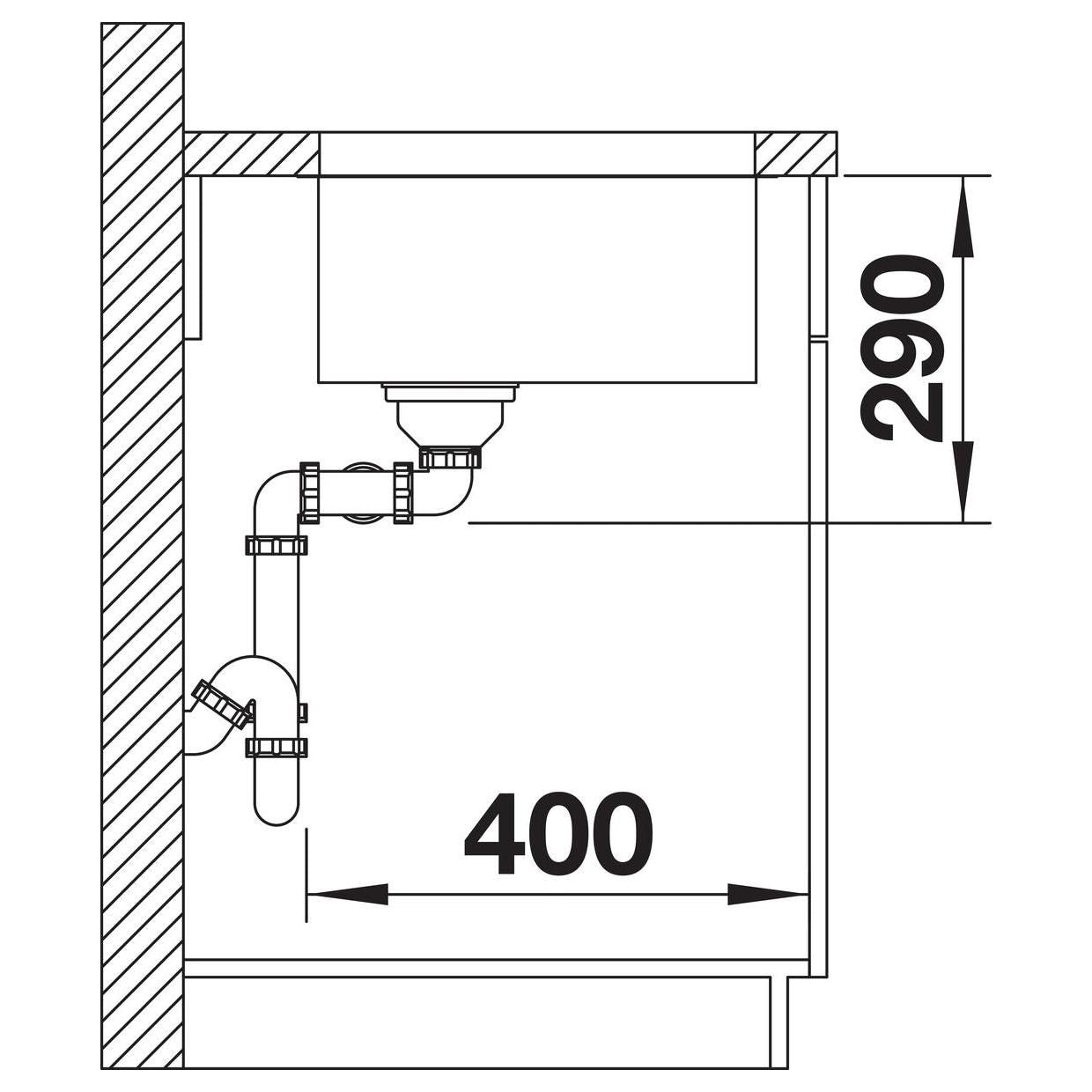 BLANCO ANDANO 340/340-U Edelstahl Seidenglanz ohne Ablauffernbedienung 522983