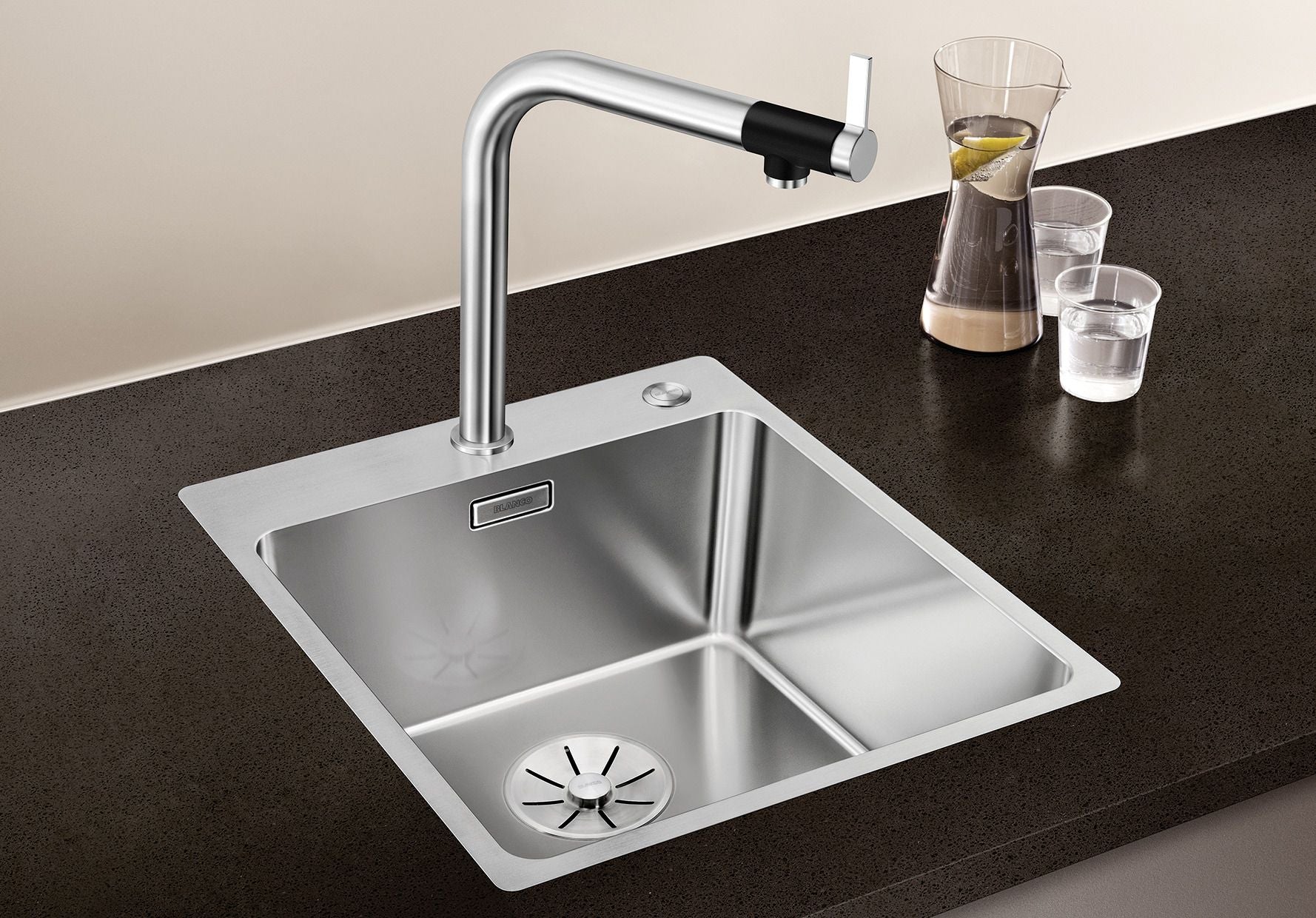 BLANCO ANDANO 400-IF/A Edelstahl Seidenglanz mit Ablauffernbedienung 525244