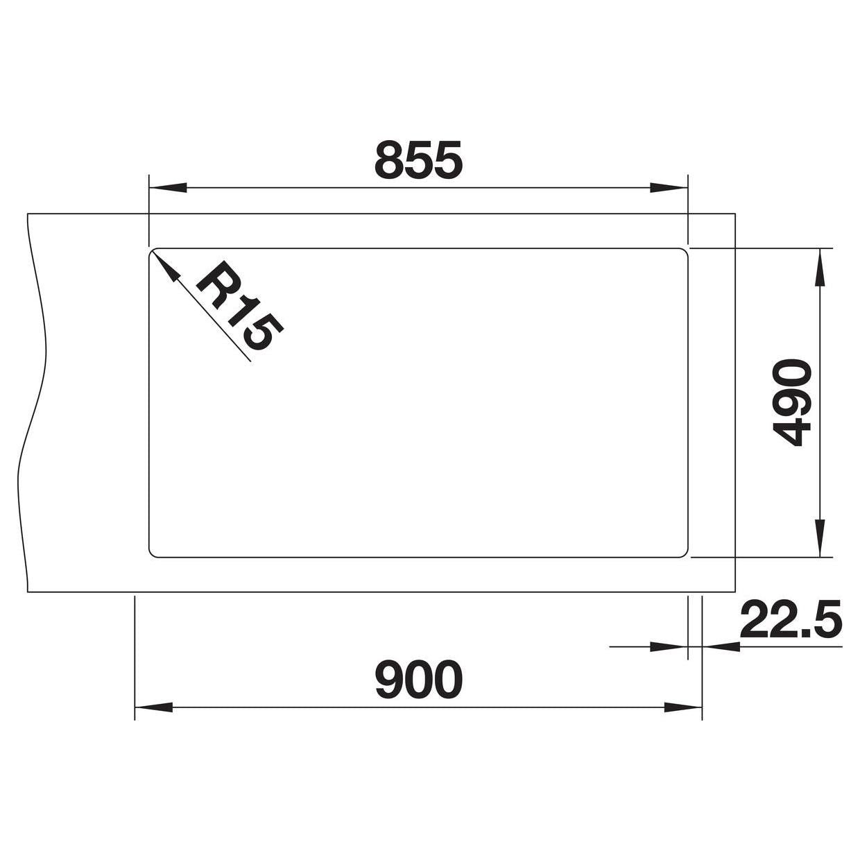 BLANCO ANDANO 400/400-IF/A Edelstahl Seidenglanz mit Ablauffernbedienung 525249