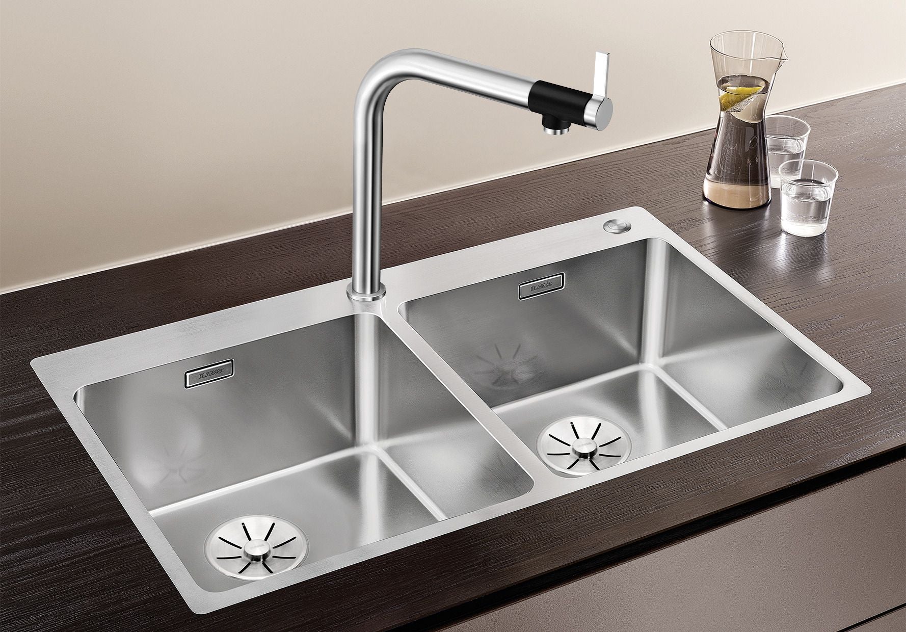 BLANCO ANDANO 400/400-IF/A Edelstahl Seidenglanz mit Ablauffernbedienung 525249