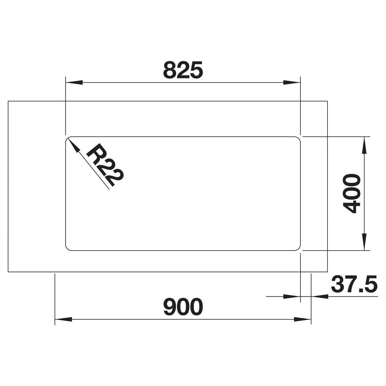 BLANCO ANDANO 400/400-U Edelstahl Seidenglanz ohne Ablauffernbedienung 522987