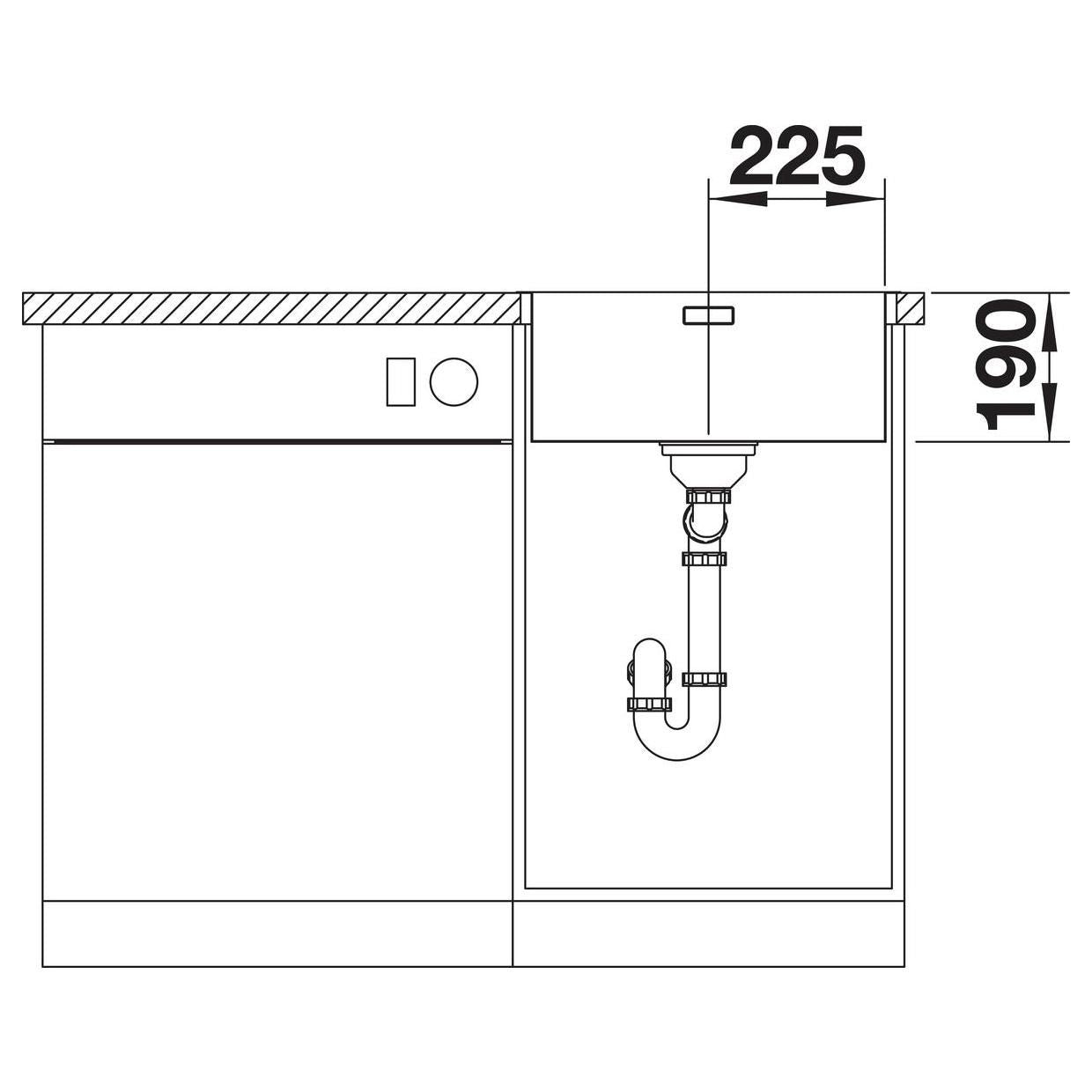 BLANCO ANDANO 450-IF Edelstahl Seidenglanz ohne Ablauffernbedienung 522961