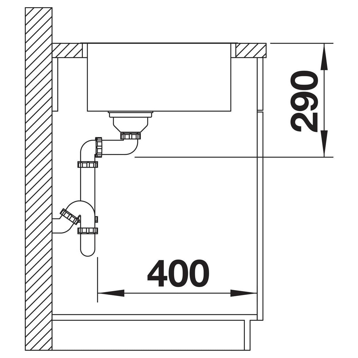 BLANCO ANDANO 500-IF Edelstahl Seidenglanz ohne Ablauffernbedienung 522965