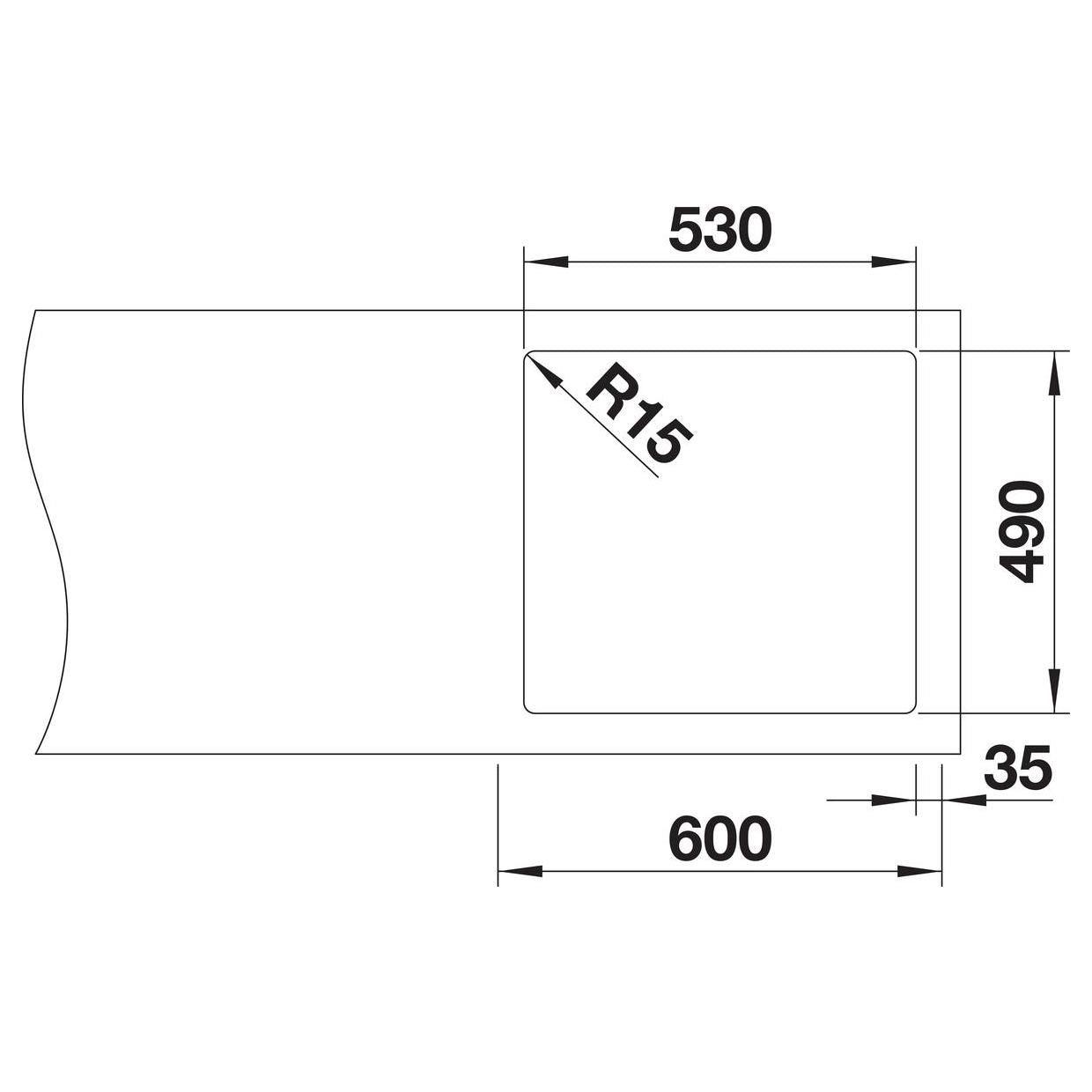 BLANCO ANDANO 500-IF/A Edelstahl Seidenglanz mit Ablauffernbedienung 525245