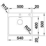 BLANCO ANDANO 500-IF/A Edelstahl Seidenglanz mit Ablauffernbedienung 525245