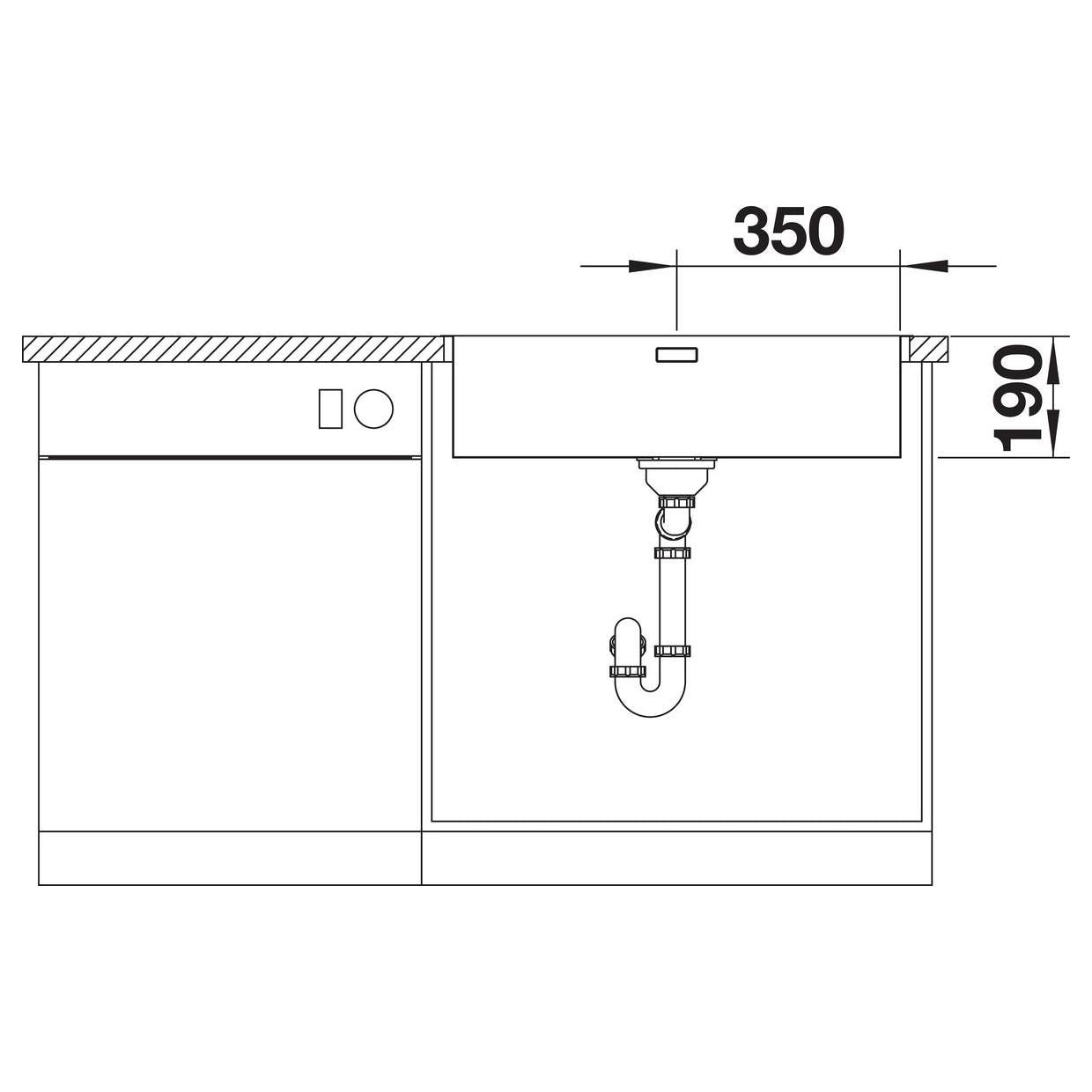 BLANCO ANDANO 700-IF/A Edelstahl Seidenglanz mit Ablauffernbedienung 525246