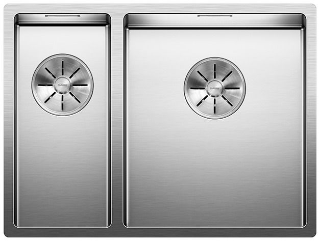BLANCO CLARON 340/180-IF Edelstahl Seidenglanz ohne Ablauffernbedienung Hauptbecken rechts 521608