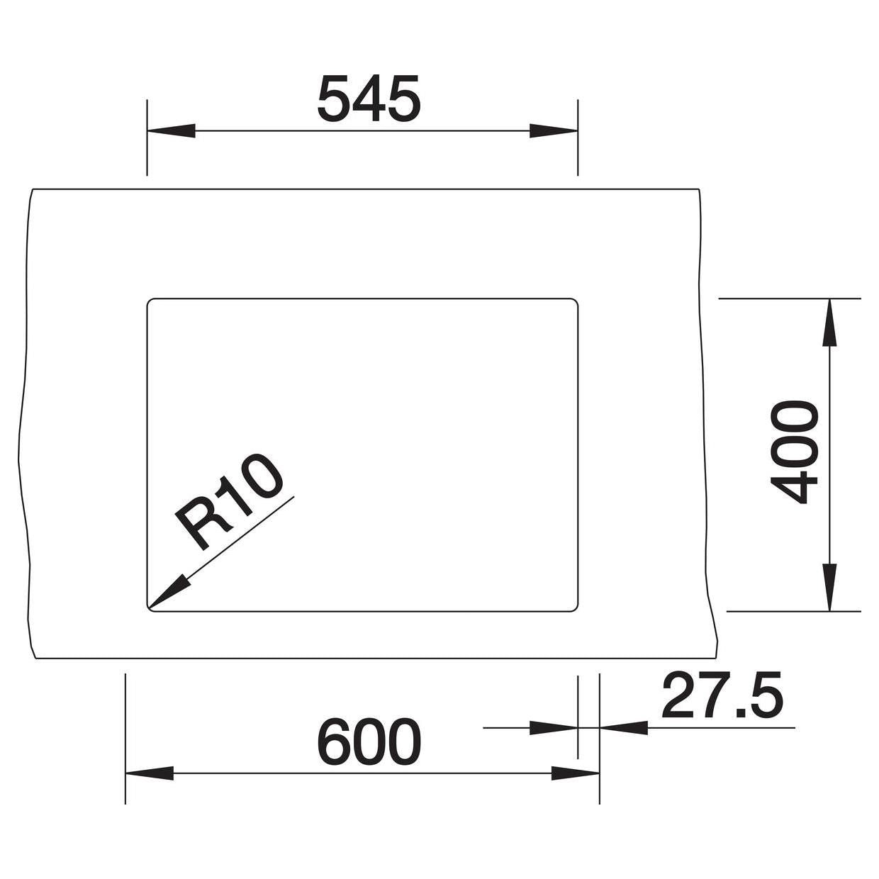 BLANCO CLARON 340/180-U Edelstahl Seidenglanz ohne Ablauffernbedienung Hauptbecken links 521609