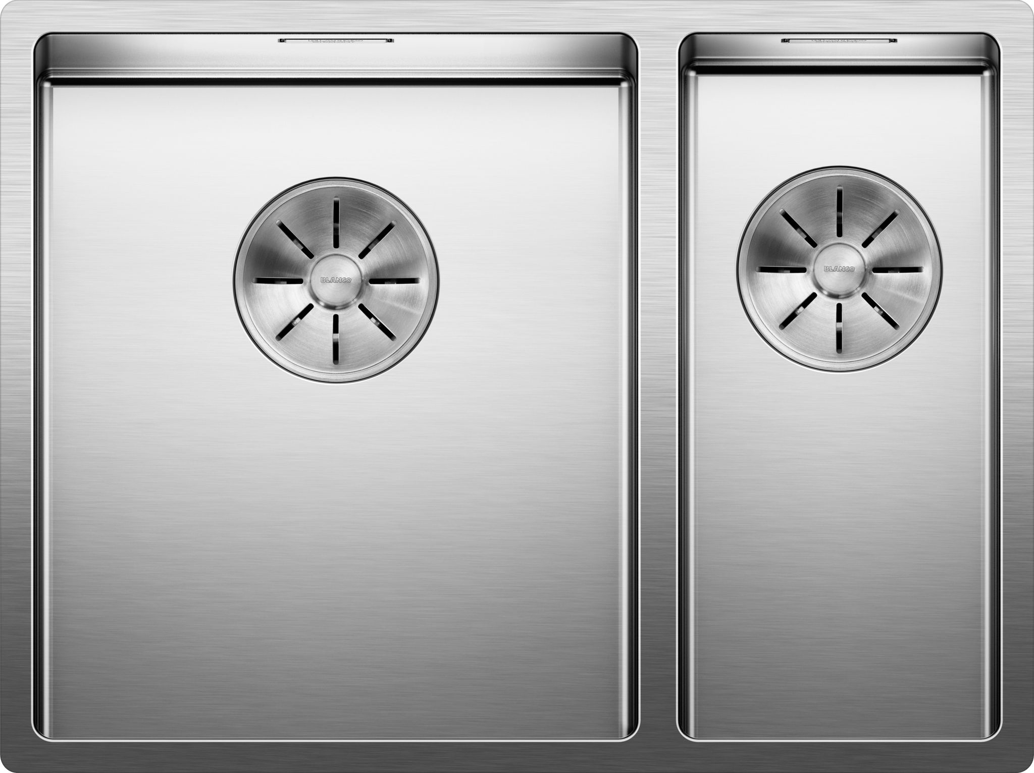 BLANCO CLARON 340/180-U Edelstahl Seidenglanz ohne Ablauffernbedienung Hauptbecken links 521609