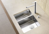 BLANCO CLARON 340/180-U Edelstahl Seidenglanz ohne Ablauffernbedienung Hauptbecken rechts 521610
