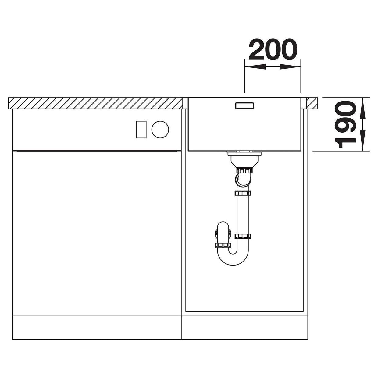 BLANCO CLARON 400-IF/A Edelstahl Seidenglanz mit Ablauffernbedienung keine Beckenlage 521632