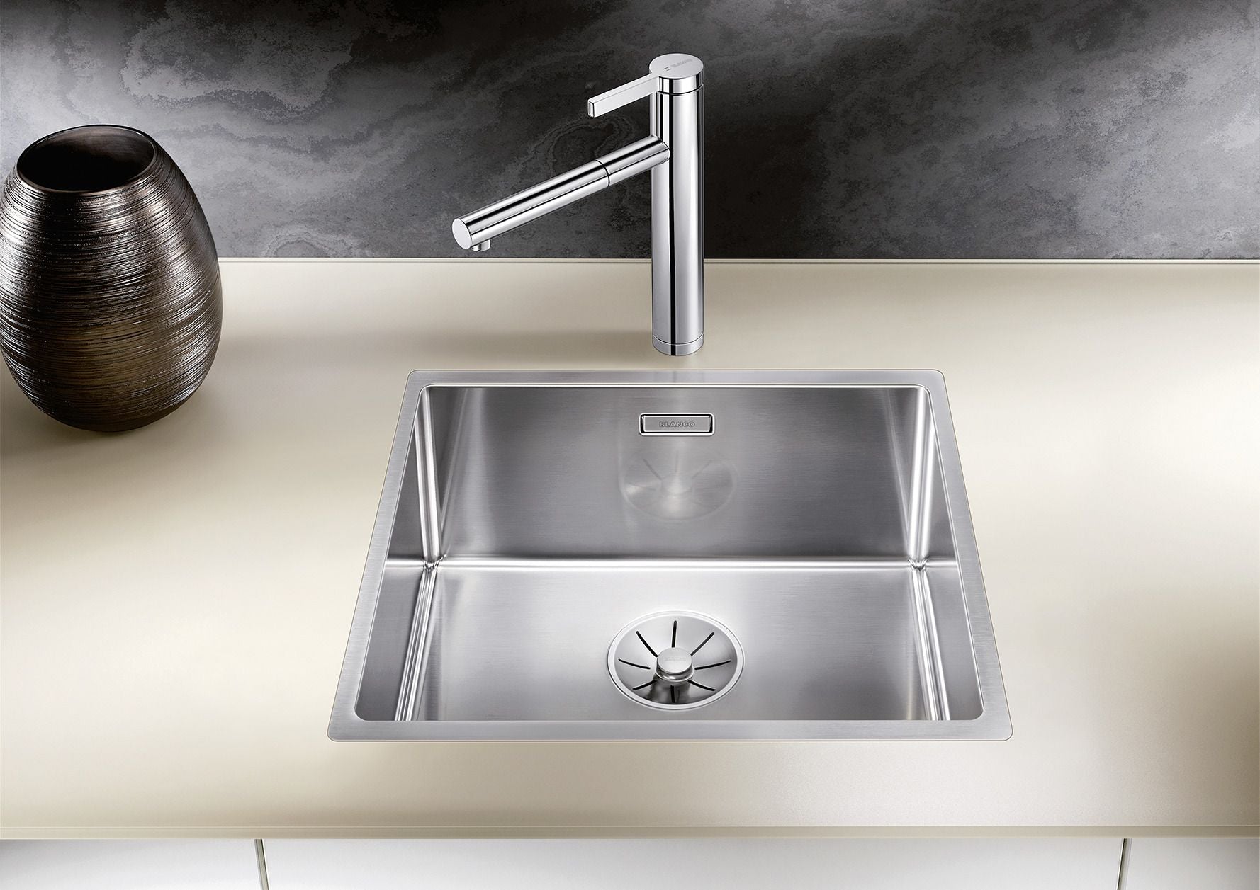 BLANCO CLARON 450-IF Edelstahl Seidenglanz ohne Ablauffernbedienung keine Beckenlage 521574