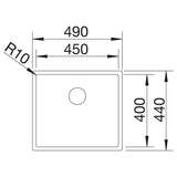 BLANCO CLARON 450-U Edelstahl Seidenglanz ohne Ablauffernbedienung keine Beckenlage 521575