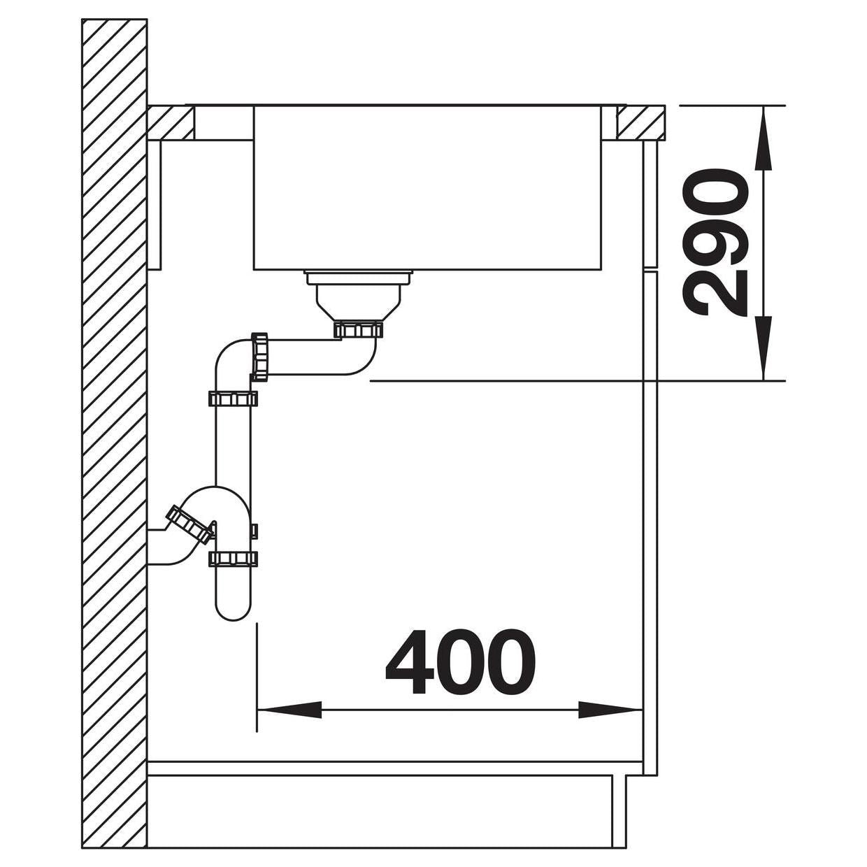 BLANCO CLARON 500-IF/A Edelstahl Seidenglanz mit Ablauffernbedienung keine Beckenlage 521633