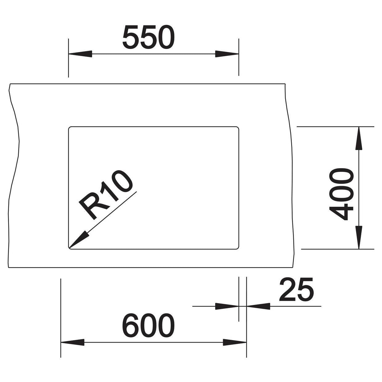 BLANCO CLARON 550-U Edelstahl Seidenglanz ohne Ablauffernbedienung keine Beckenlage 521579