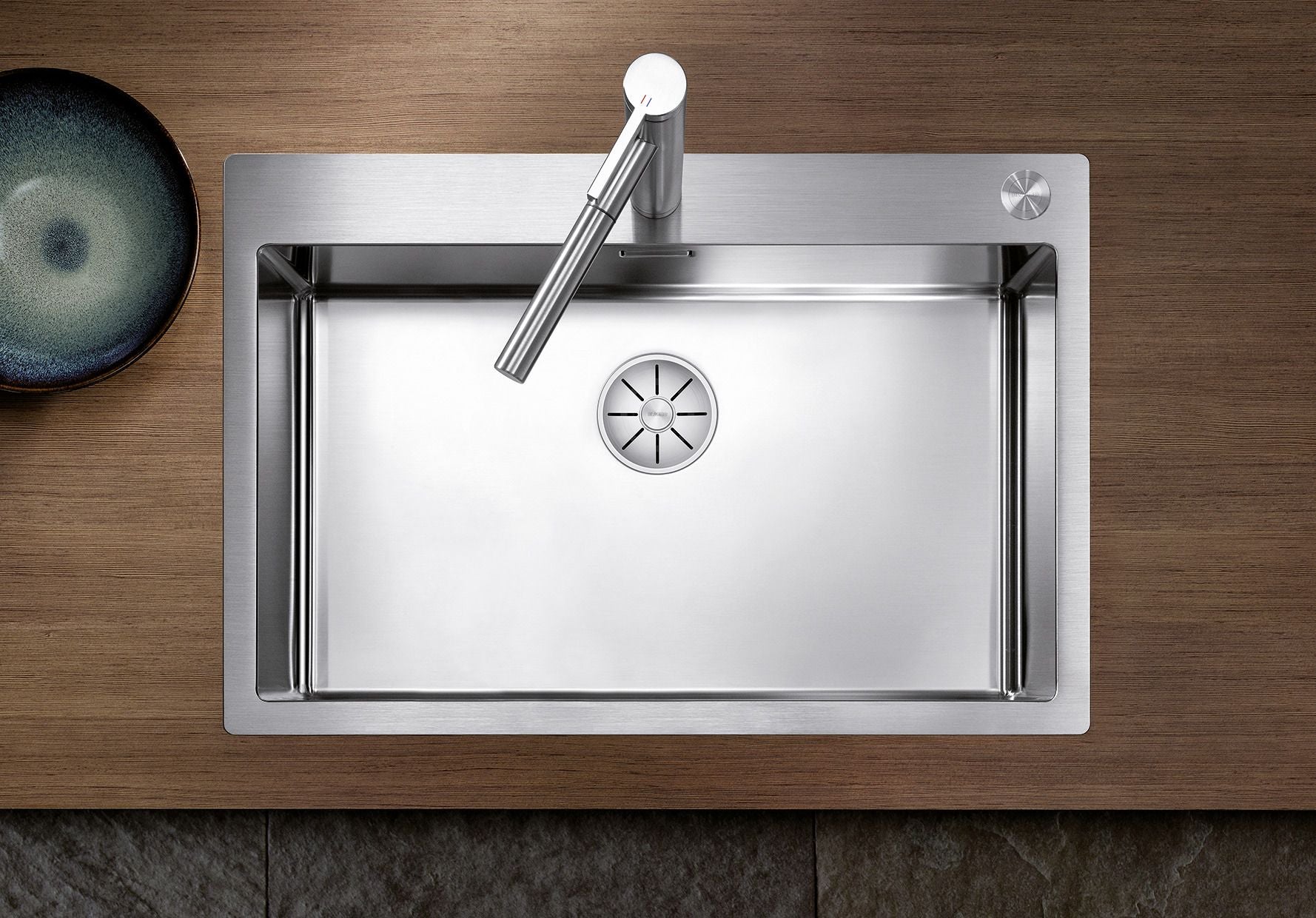 BLANCO CLARON 700-IF/A Edelstahl Seidenglanz mit Ablauffernbedienung keine Beckenlage 521634