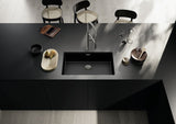 BLANCO CLARON 700-U DarkSteel Edelstahl DarkSteel ohne Ablauffernbedienung keine Beckenlage DarkSteel 527835