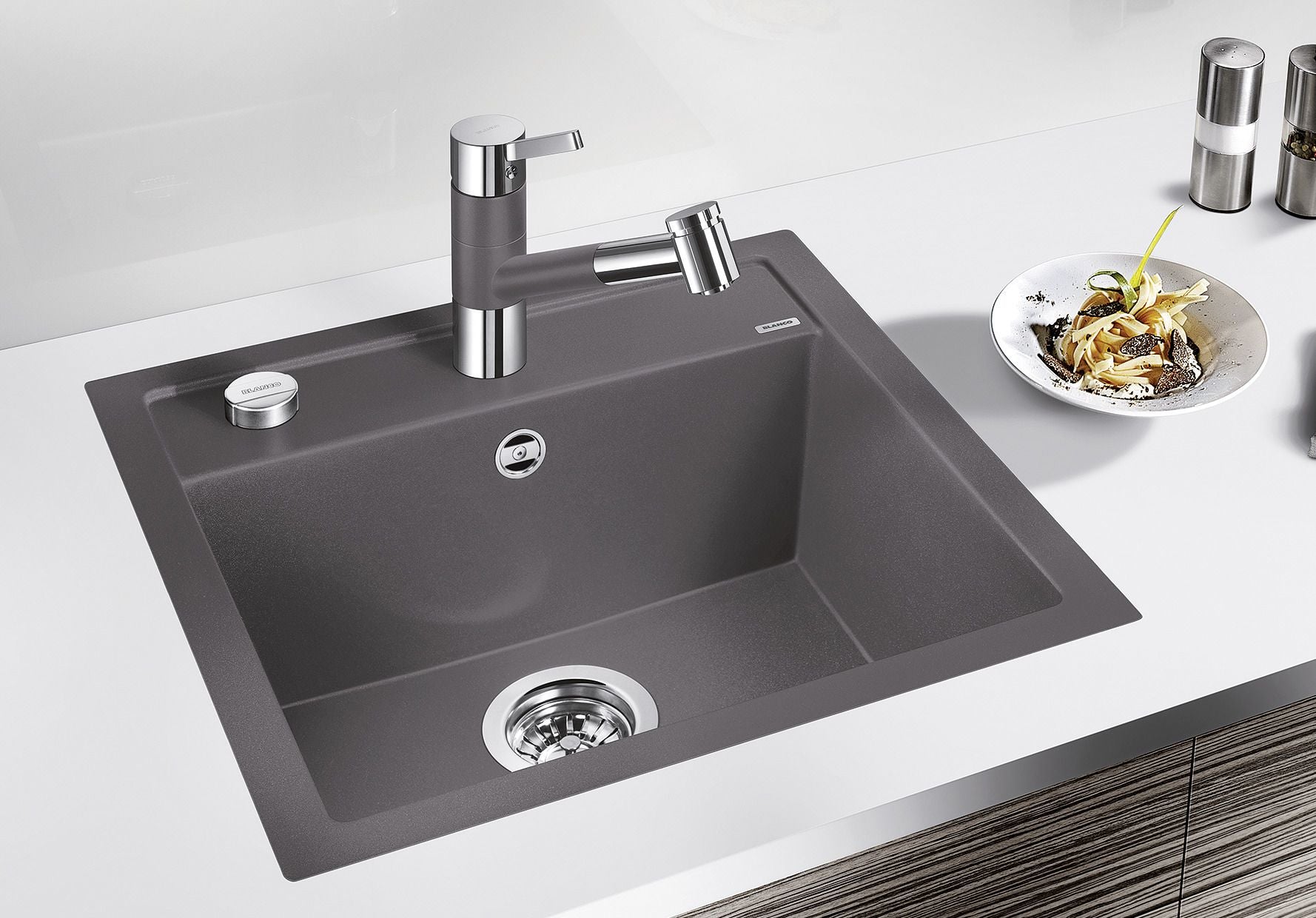 BLANCO DALAGO 5-F SILGRANIT mit Ablauffernbedienung weiß 518532