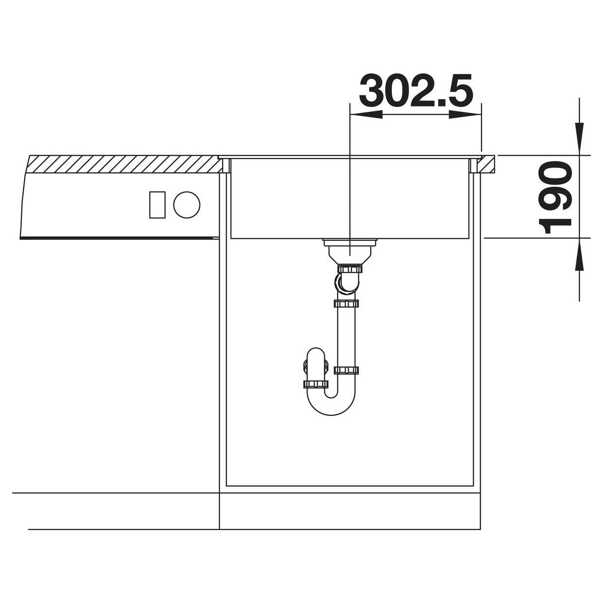 BLANCO DALAGO 6-F SILGRANIT mit Ablauffernbedienung café 515095