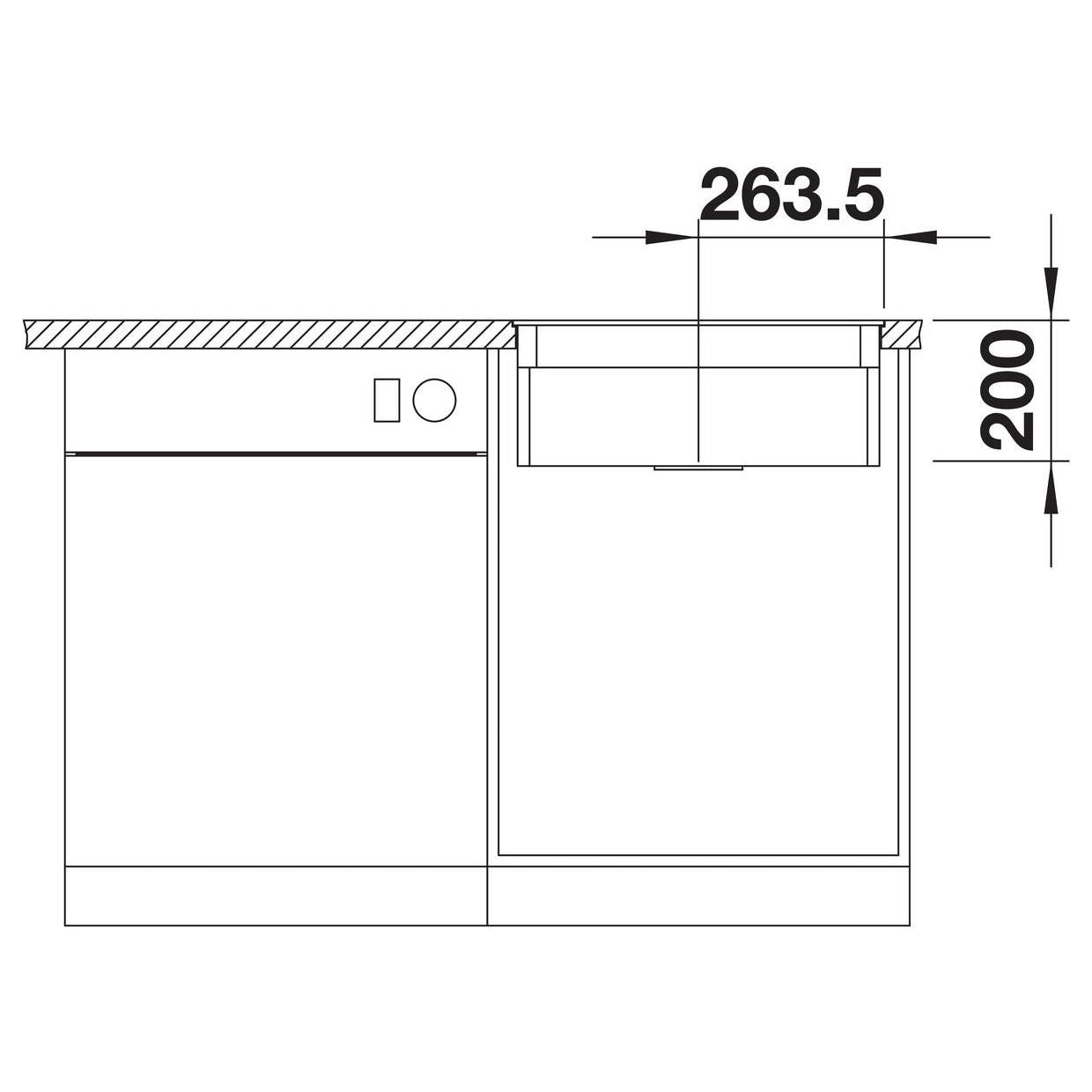 BLANCO ETAGON 500-F SILGRANIT ohne Ablauffernbedienung mit Zubehör softweiß 527074