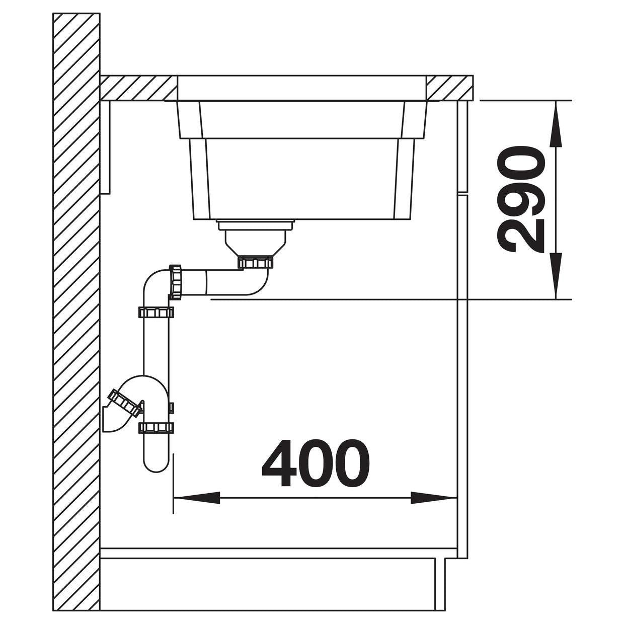 BLANCO ETAGON 500-U Edelstahl Seidenglanz ohne Ablauffernbedienung   521841